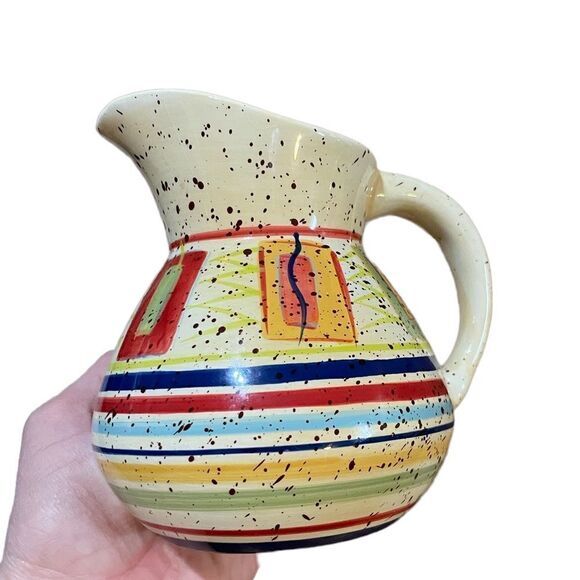 Pfaltzgraff SEDONA stonewear Creamer Pitcher Multicolor Speckle southwest - Picture 10 of 10